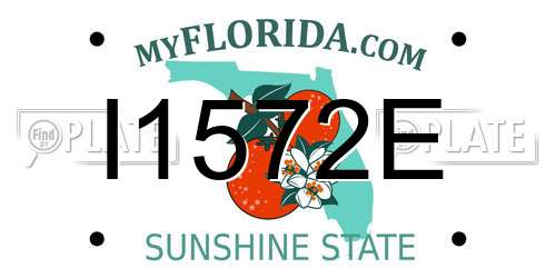 I1572E Florida License Plate