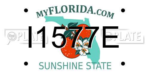 I1577E Florida License Plate