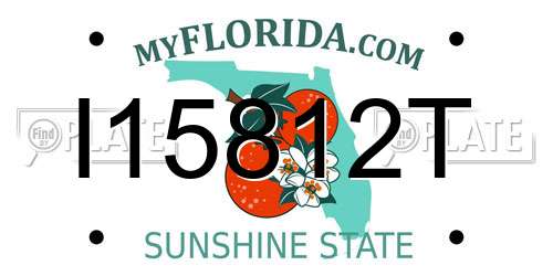 I15812T Florida License Plate