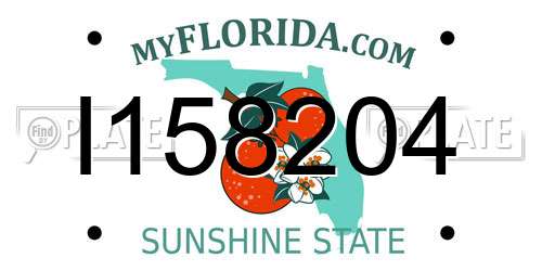 I158204 Florida License Plate