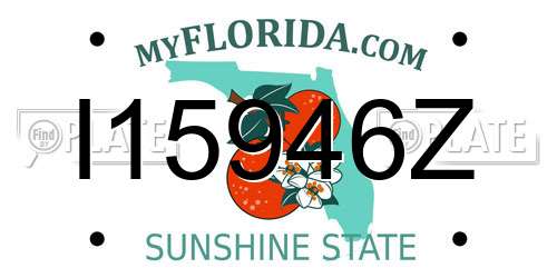 I15946Z Florida License Plate