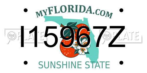 I15967Z Florida License Plate