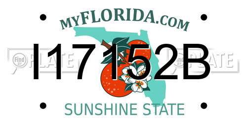 I17152B Florida License Plate