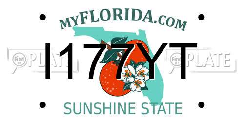 I177YT Florida License Plate