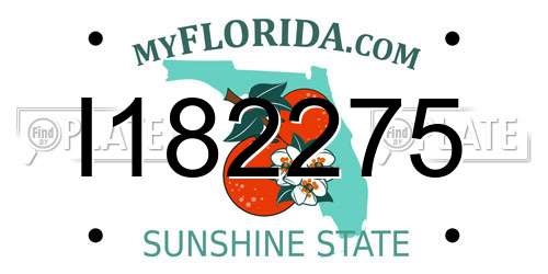 I182275 Florida License Plate