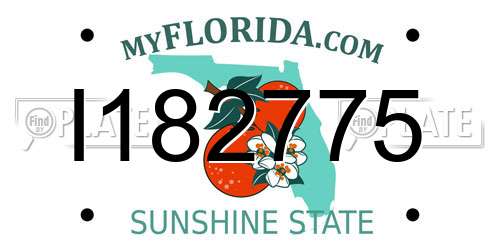 I182775 Florida License Plate