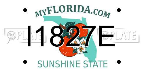 I1827E Florida License Plate