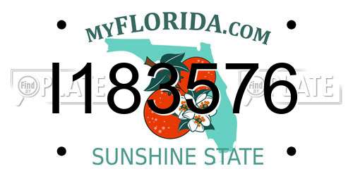 I183576 Florida License Plate