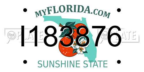 I183876 Florida License Plate