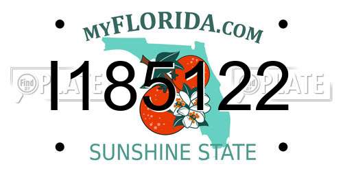 I185122 Florida License Plate