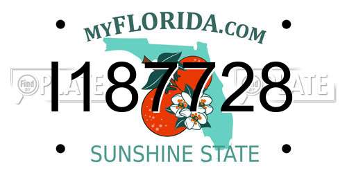 I187728 Florida License Plate