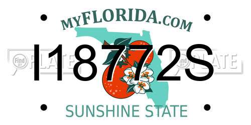 I18772S Florida License Plate