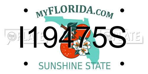 I19475S Florida License Plate