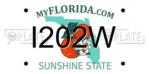 I202W Florida License Plate