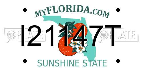 I21147T Florida License Plate