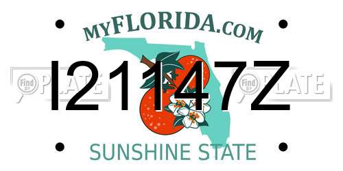 I21147Z Florida License Plate