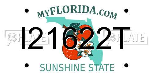 I21622T Florida License Plate