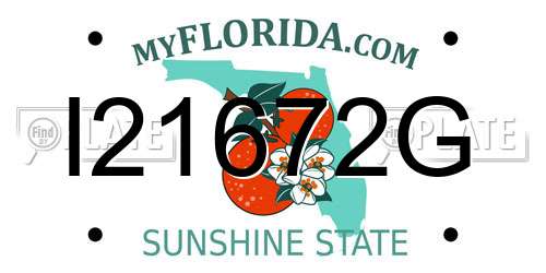 I21672G Florida License Plate