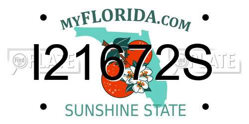 I21672S Florida License Plate