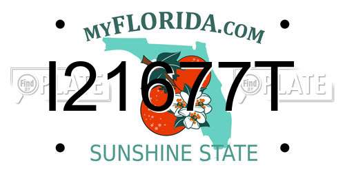 I21677T Florida License Plate
