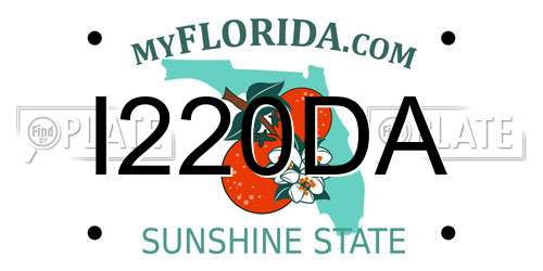 I220DA Florida License Plate