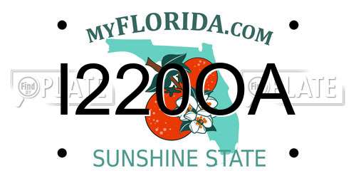 I220OA Florida License Plate