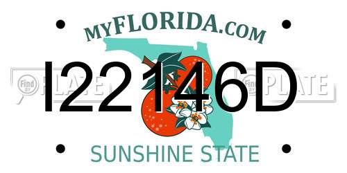 I22146D Florida License Plate