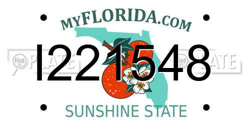 I221548 Florida License Plate