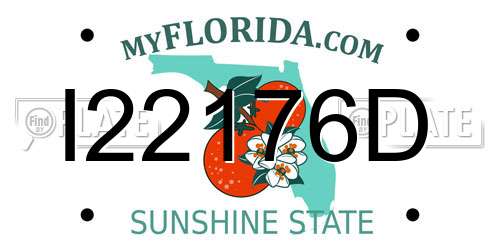 I22176D Florida License Plate