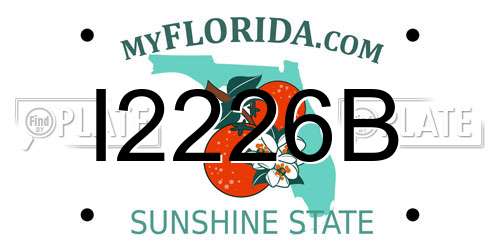 I2226B Florida License Plate