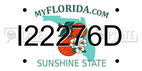 I22276D Florida License Plate