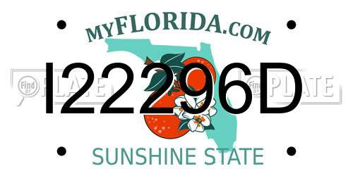 I22296D Florida License Plate