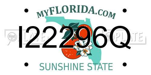 I22296Q Florida License Plate