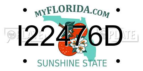 I22476D Florida License Plate