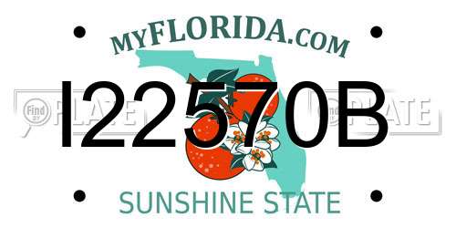 I22570B Florida License Plate