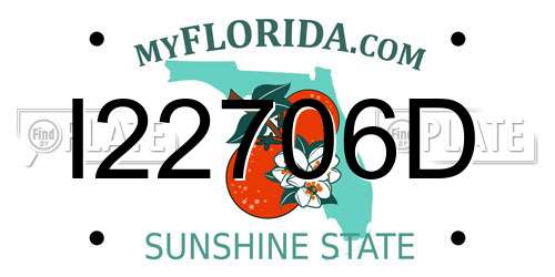 I22706D Florida License Plate