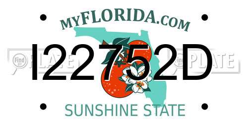 I22752D Florida License Plate