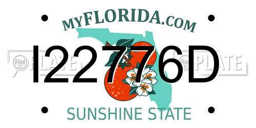 I22776D Florida License Plate