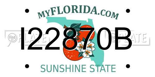 I22870B Florida License Plate