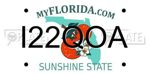 I22QOA Florida License Plate