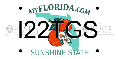 I22TGS Florida License Plate
