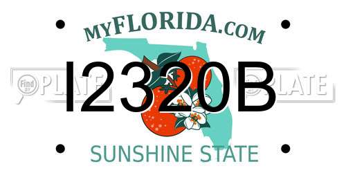 I2320B Florida License Plate