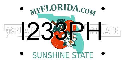 I233PH Florida License Plate