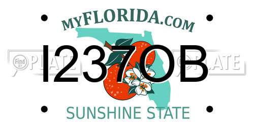 I237OB Florida License Plate