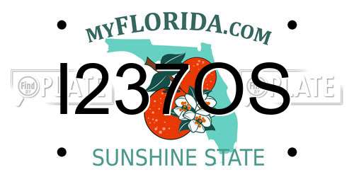 I237OS Florida License Plate