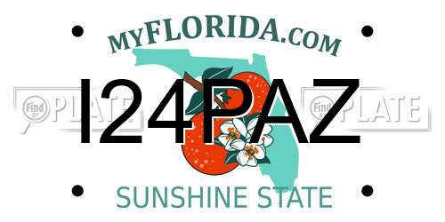 I24PAZ Florida License Plate