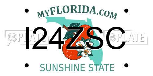 I24ZSC Florida License Plate