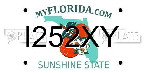 I252XY Florida License Plate