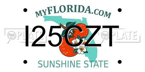 I25CZT Florida License Plate