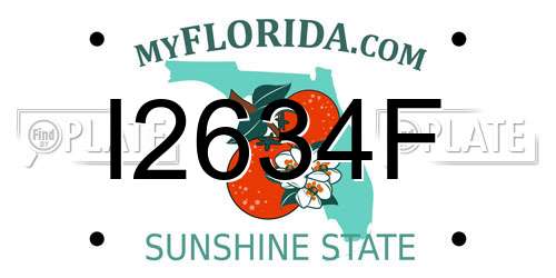I2634F Florida License Plate